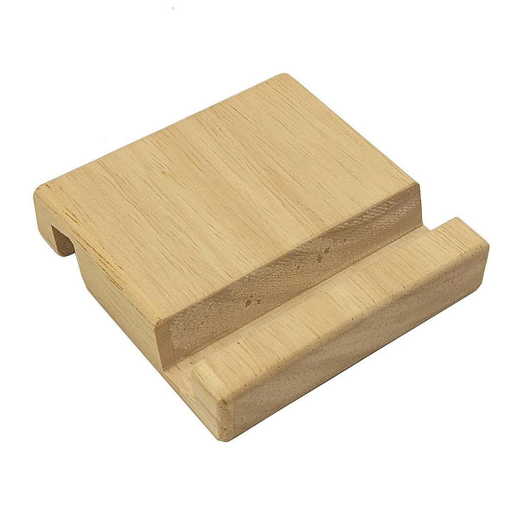 Solid Wood Mobile Phone & iPad Stand - Customizable Desktop Ornament Holder & Business Gift
