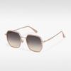 P28123 Fashion New Polarized Sunglasses Men Metal Square Frame Sunscreen Glasses Women Big Face Slimming Personalized Eyewear Uv375