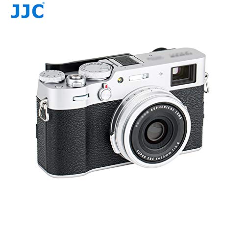 JJC Metall-Daumengriff (Schwarz) für Fujifilm X100V, X100F und X-E3 Digitalkameras, Einfach anzubringen, Verbessert den Kameragriff, TA-X100V SCHWARZ
