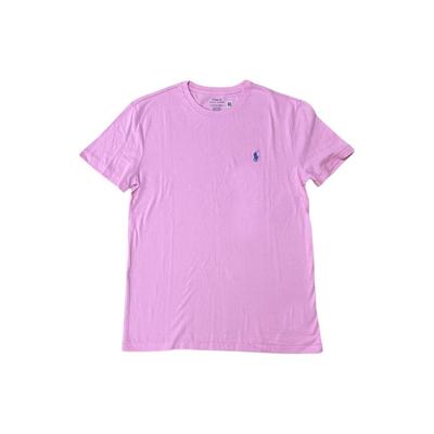 Polo Solid Color Pony Embroidered Crew Neck Casual Short Sleeve T-Shirt Men T-shirts Pink 710938686-003