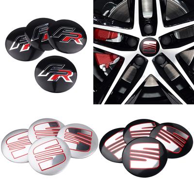 56mm Bilmärke Fälgcenterkåpor Dekaler Navkapslar Dekal För Cupra Ateca Leon Mk1 Mk2 Mk3 5f 1p Ibiza 6f FR Cordoba Toledo