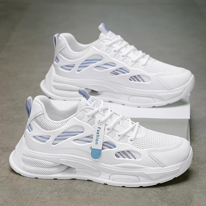 New summer breathable mesh casual board shoes heightening soft-soled sports little white tide shoes