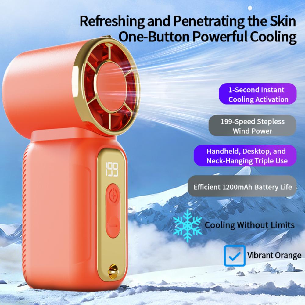 Powerful Wind Super Mini Handheld Fan USB Rechargeable Turbo Fan New Handheld Turbo Fan  Summer