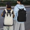 Solid Color Backpack Men's Large Capacity Backpack Women's Computer Bag Student Schoolbag
