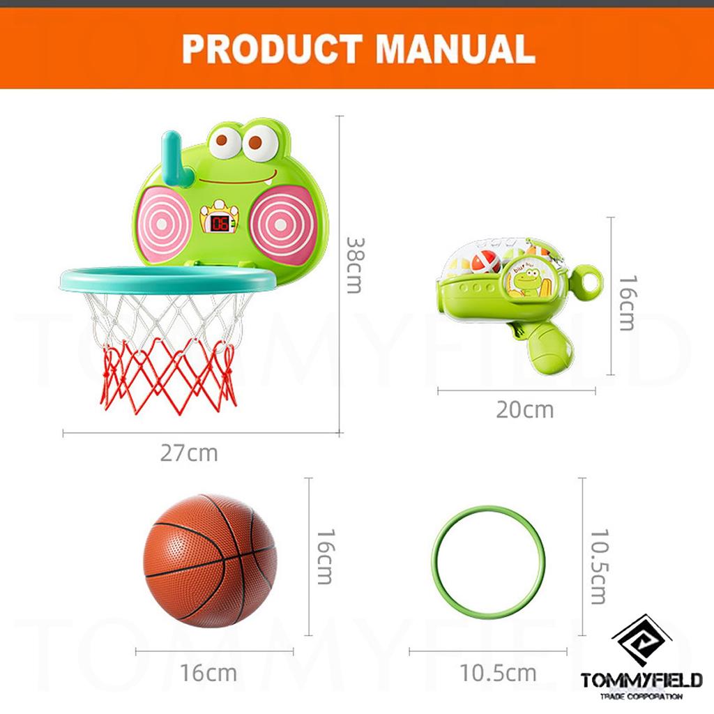 TOMMYFIELD Kids Indoor Play Basketball Goal Ring Toss Ball Darts Wall Mounted Door Sound Effects 6+ [Product]