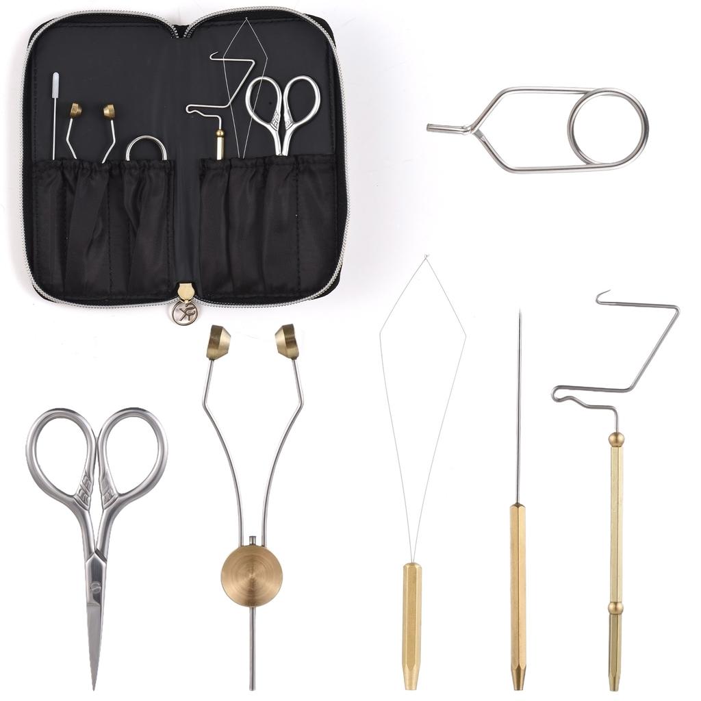 Fly Tying Tools Combo Kit Whip Finisher Bobbin Holder Bodkin Bobbin Threader for Fishing Lures fly lashing tools Stainless steel