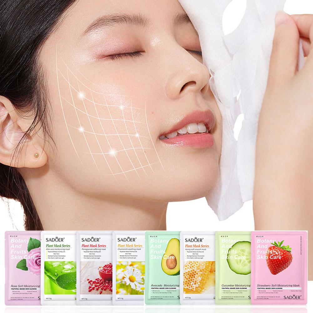 5pcs Moisturizing Facial Mask with Natural Fruit Extracts - Multiple Flavor | Intense Nutrition for Velvety Skin
