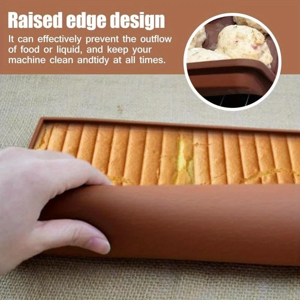 1PC  Multifunctional Silicone Cake Roll Mat Bakeware Tray Pan Painted Pad Pastry Swiss Roll Baking Mold Tool for Kitchen
