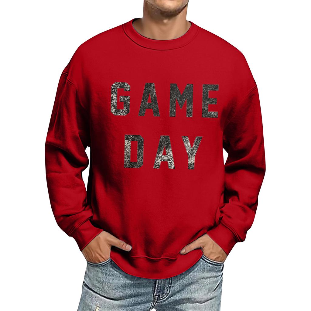 Men's Oversized Long Sleeve Crewneck Sweatshirt Casual Loose