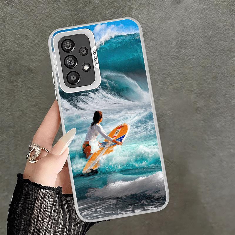 Surfboard Surfing Surf Summer Shockproof Phone Case for Samsung A17 A16 A15 A14 A37 A57 A36 A56 A26 A35 A55 A25 A34 A54 A24 A13