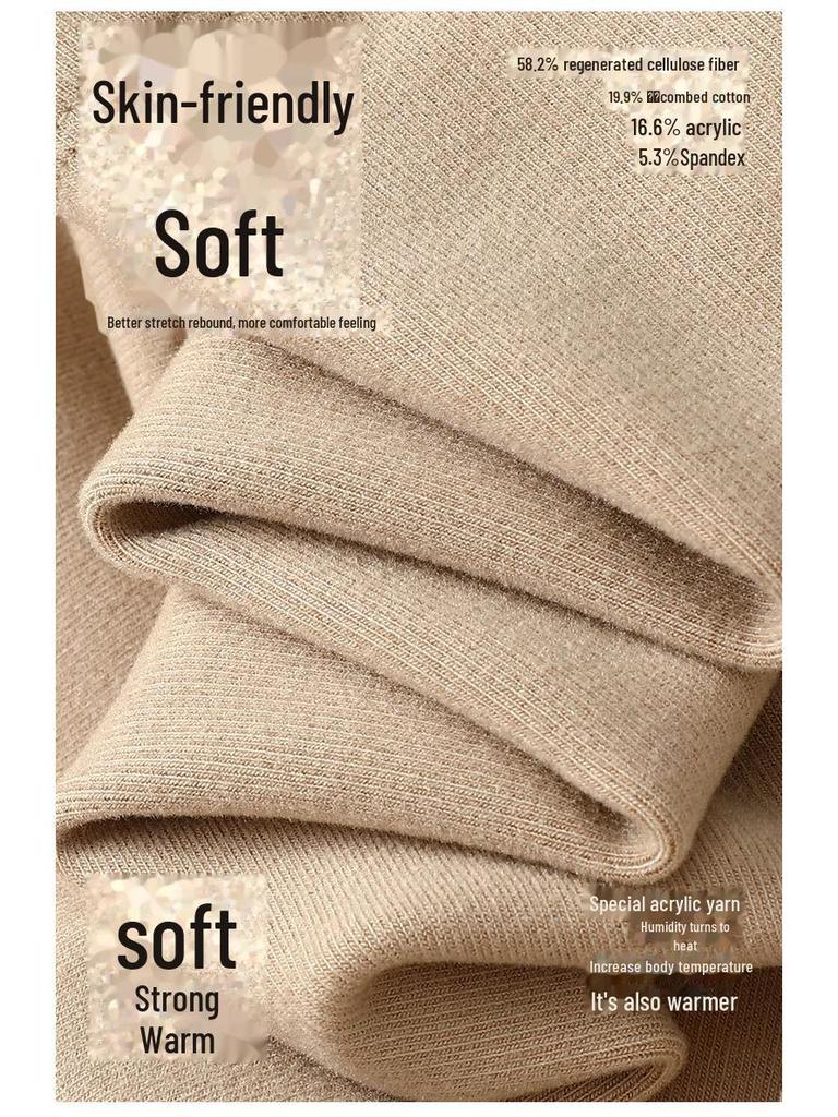 460G Women's Velvet Half-High Collar Warm Long-Sleeve T-Shirt - Winter & Autumn