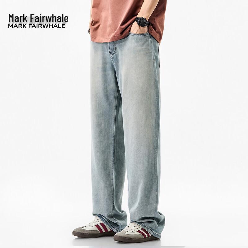 Mark Fairwhale Men's Lyocell Blend Loose Straight Jeans