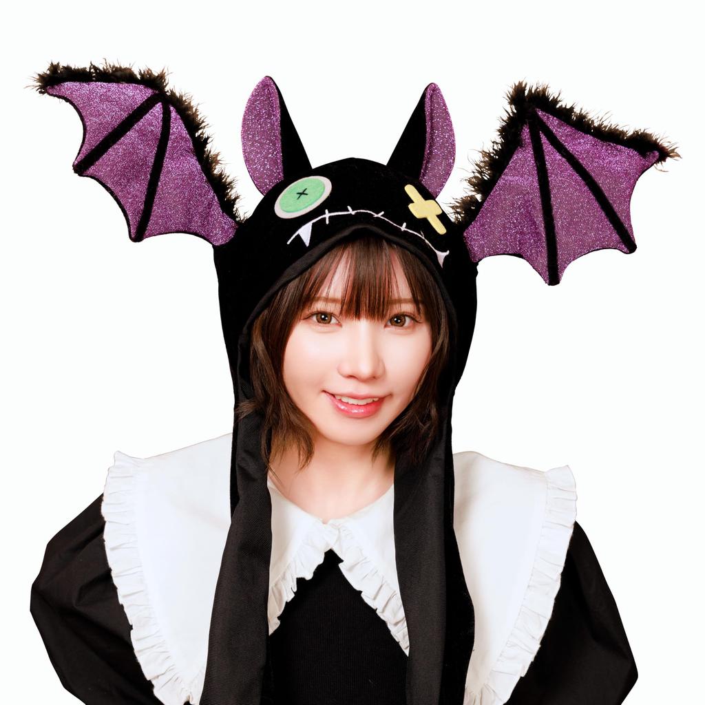 Clearstone Fledermaus-Flip für Halloween Cosplay Hut, Unisex, Schwarz,