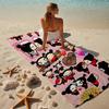 proof beach towel with a Pucca3 pattern - soft,absorbent,quick-drying,machine washable - perfect for swimming,camping,bathing