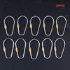 10/20/30Pcs D Type Locking Carabiner Screw Gate Multipurpose D-Ring Anti Lost Clip For Outdoor Hiking Camping And Keychain Use