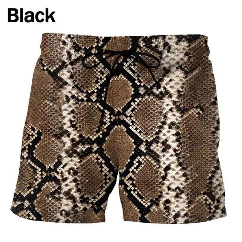 Animal Skin Graphic Beach Shorts For 3d Printed Casual Cool Funny Swimming Shorts