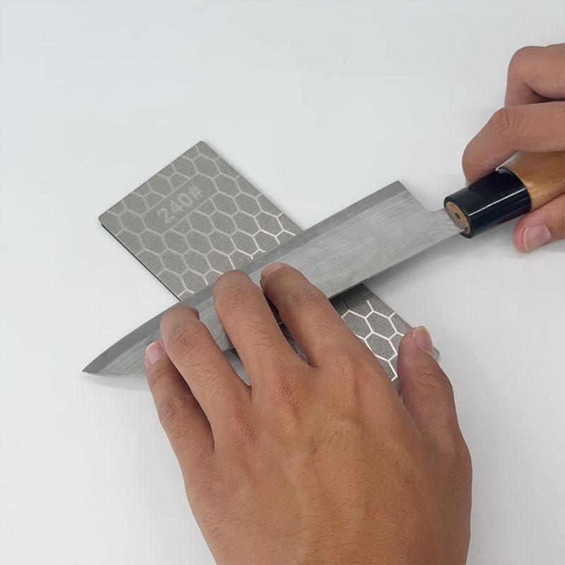2 Pcs Professional Diamond Whetstone Ultra-thin Honeycomb Surface Fast Sharpening for Kitchen/Hunting Knives