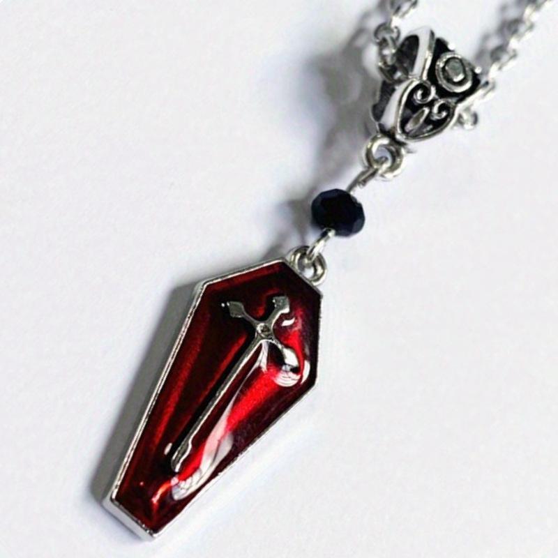 Punk Gothic Coffin Necklace for Halloween