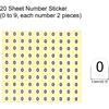 MECCANIXITY 0 to 9 Number Stickers Number Label Self Adhesive Marked Sticker 13mm/0.5" for Classification, Pack of 20