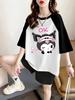 Plus Size Women's Loose Short Sleeve Cartoon T-Shirt - Korean Style Summer Top