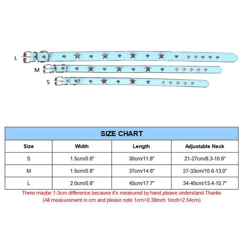 Guler pentru câini cu stele, curea de gât pentru cățeluș, guler pentru pisici, guler reglabil pentru câini de talie mică