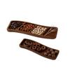 3/4 Compartments Wooden Snack Tray Portable Nut Platter Candies Tray  Living Room