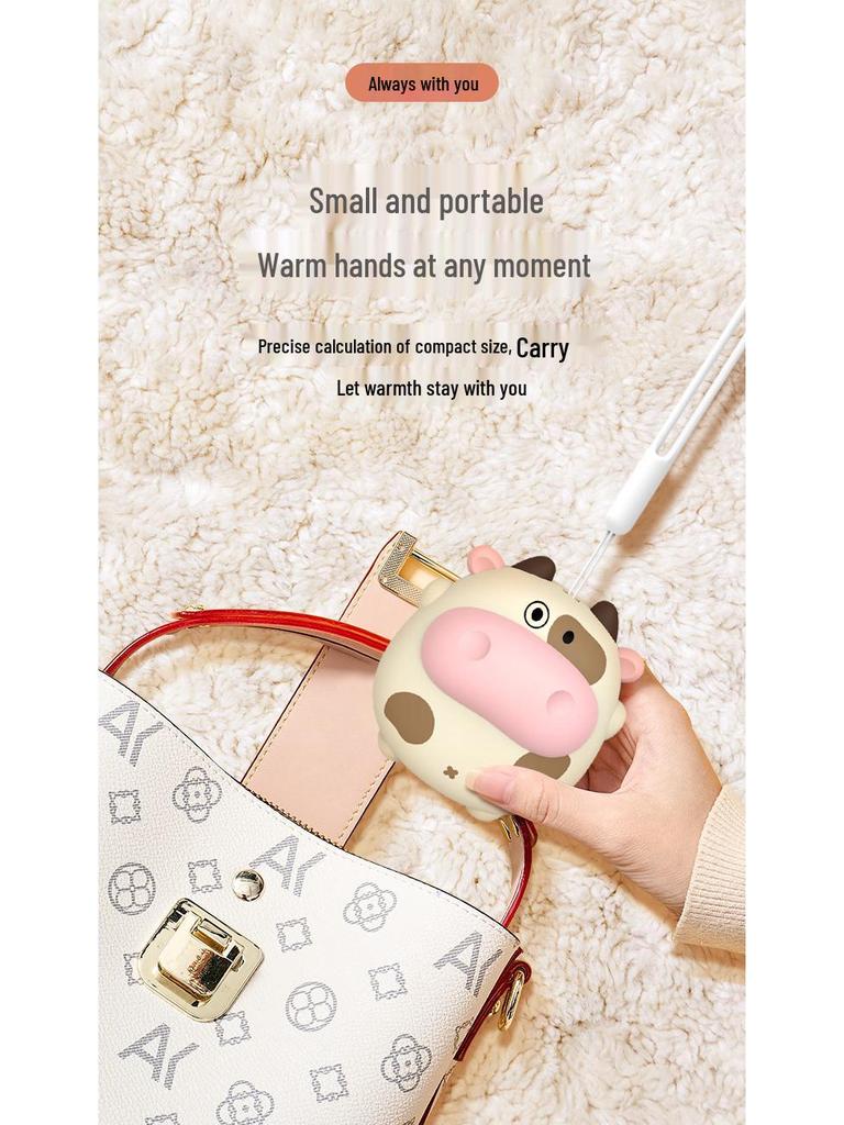 USB Rechargeable Cute Little Pig Hand Warmer - Portable and Customizable for Winter Warmth