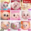 9Pcs Pregnancy Belly Stickers Photographs Props Funny Facial Expressions Decals Memorable Keepsakes Mum Maternity Accessories