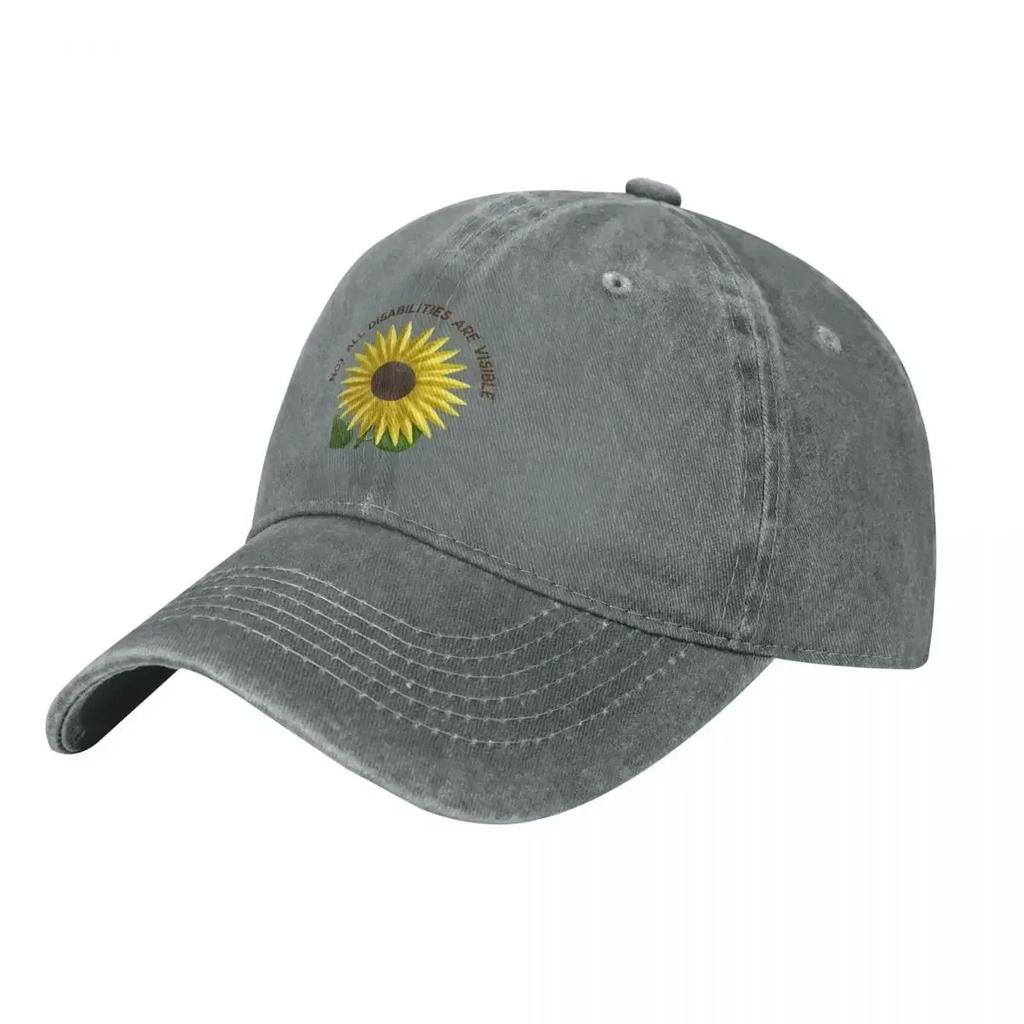 Not All Disabilities Are Visible Hidden Disabilities Awareness Sunflower Baseball Cap Luxury Cap Fishing cap Women Unisexs
