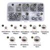 490PCS Precision Balls 8 Sizes,Bicycle Bearing Balls 1/2" 3/8" 1/4" 7/32" 3/16" 5/32" 1/8" 3/32" Steel Ball Assortment Kit