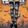 Chaussettes Longues pour Femmes Printemps Été Halloween Au-dessus du Genou Hautes sur la Cuisse Motif Bas Style Campus