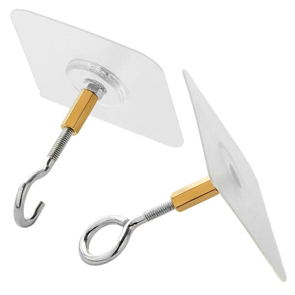 1Pcs Traceless Punch-Free Ceiling Hook Wall Mounted Seamless Transparent Hooks