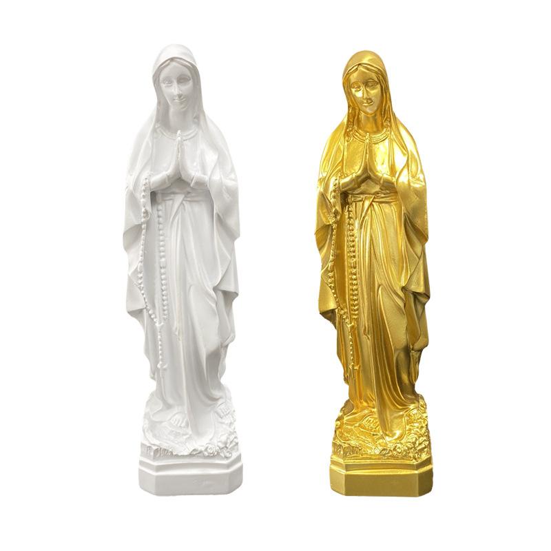 Panna Maria Lurdská Blahoslavená Panna Marie Katolický Náboženský Dárek Pryskyřičná Figurka Soška Svatý Domov Vánoční Dekorace