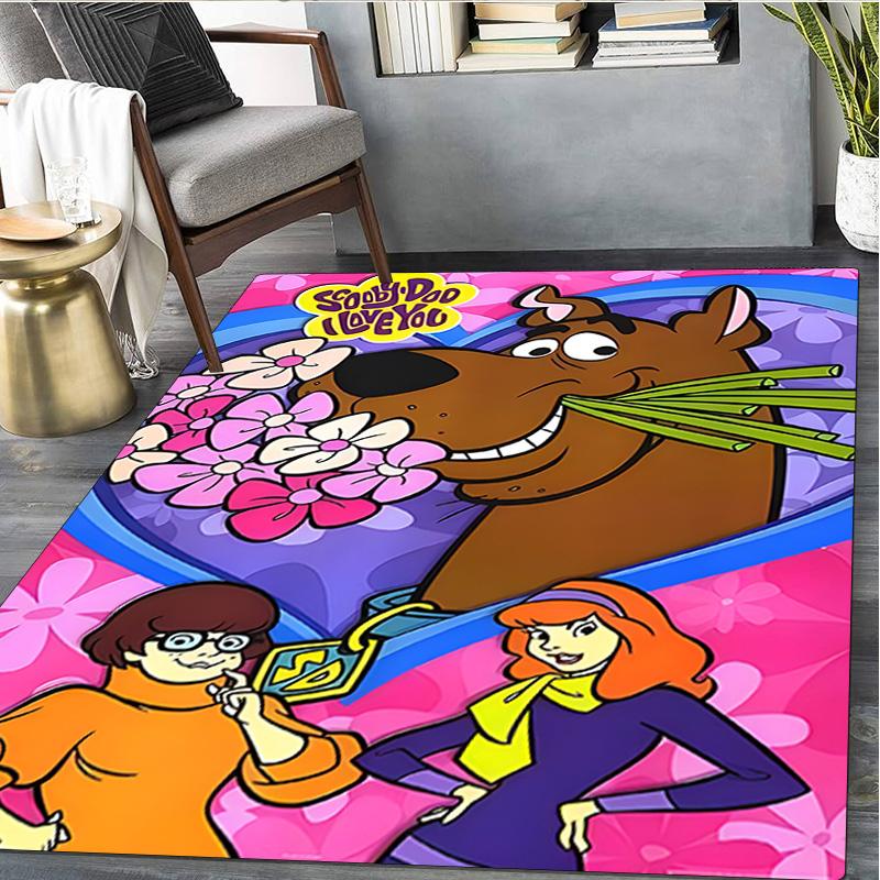 1Pc Scooby Print Rug - Home Decoration Carpet For Living Room Bedroom Flooring Computer Chair Area Rug
