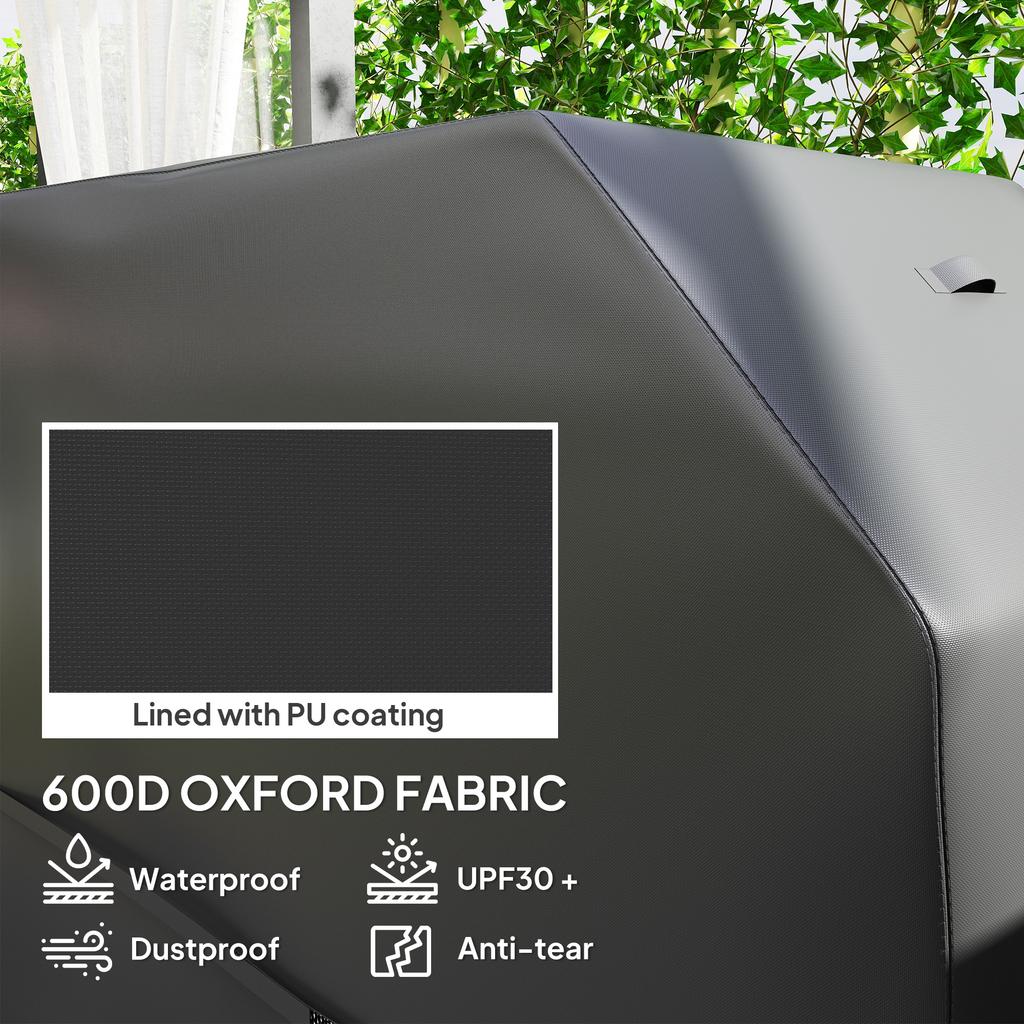 BBQ Cover for Rectangular Gas Grill, 600D UPF30+ Oxford Fabric Barbecue Cover for Waterproof Protection Rip-Proof