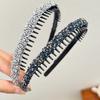 Rhinestones Headband NonSlip Crystal Teeth Comb Hairband Fashionable Hair Bands For Women Girl Face Washing Everyday Use
