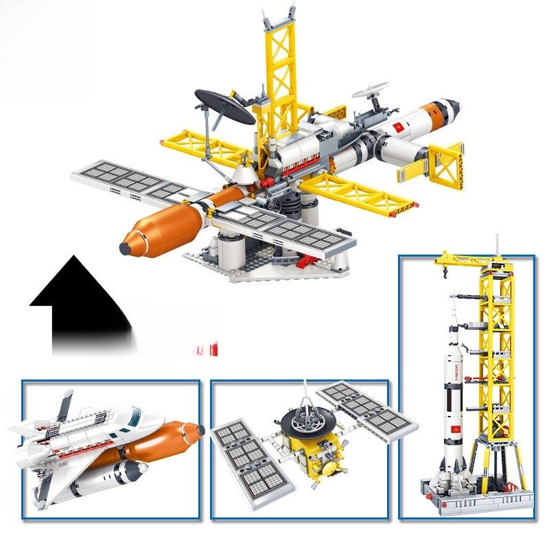 Launch Rocket Station And Spaceship Building Blocks For Children And Hobbyists
