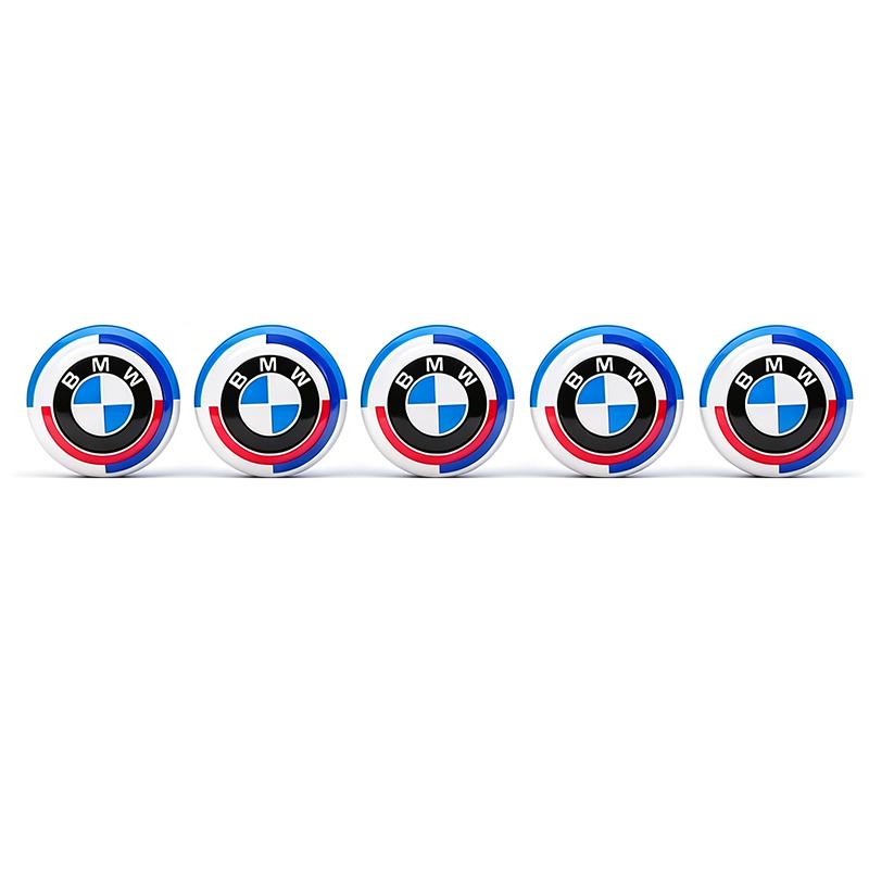 JYPK6 BMW Car Remote Key Emblem Sticker Aluminum Keys Decoration Decal For BMW M E46 E90 E60 F30 F10 E39 E36 F20 G30 G20 E87 E92 X1 X2