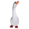 Goose Statue Figurine Resin Gray Goose Farm Animal Sculpture Desktop Ornament for Home Garden Patio