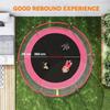 10ft Outdoor Trampoline with Enclosure Net, Spring Cover, Pink