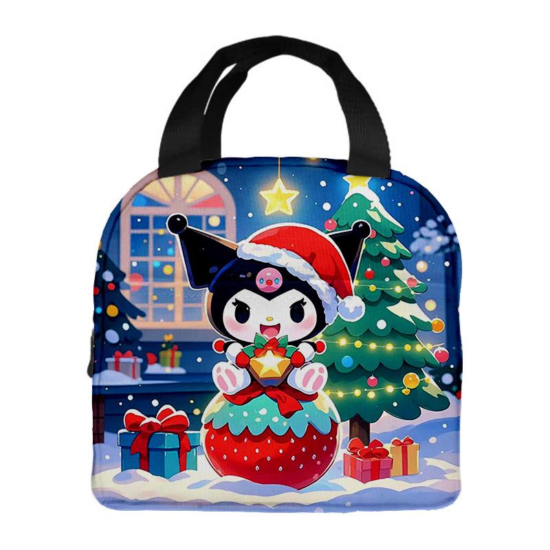Portable Lunch Box Bag Cartoon Thermal Insulation Bag Lunch Bag Christmas