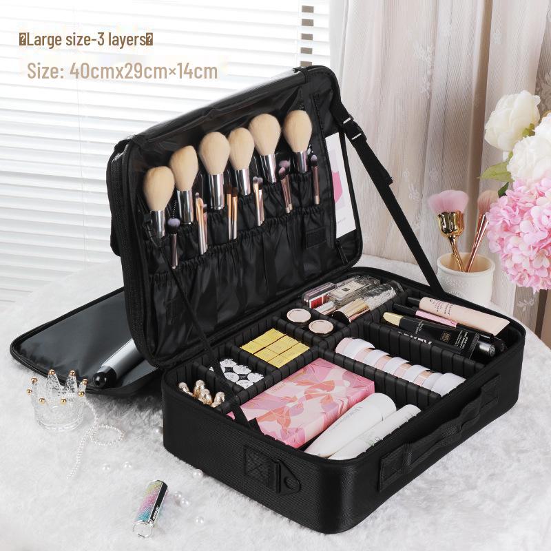 Women's Large-Capacity Portable Cosmetic Bag - Professional Makeup Artist Storage and Tattoo Tool Organizer