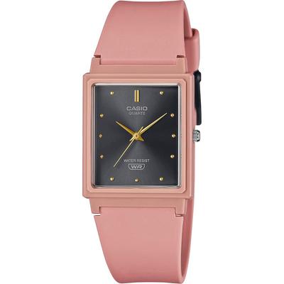 Reloj Analógico Rectangular de Uretano Color Salmón Mate Modelo de Ultramar MQ-38UC-4A, Rosa, Correa, Esfera, Unisex