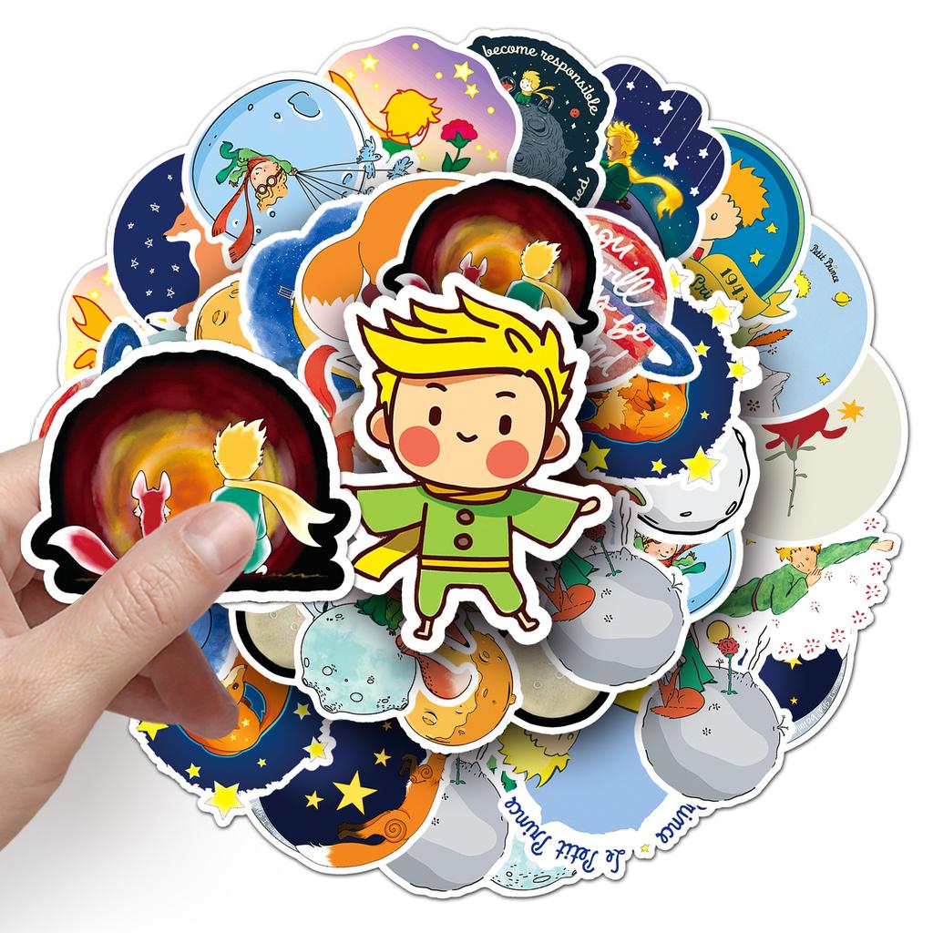 50 Pictures of Little Prince Doodle Personality Cartoon Animation Children's Gauze Decorative Mobile Phone Case Suitcase Stickers