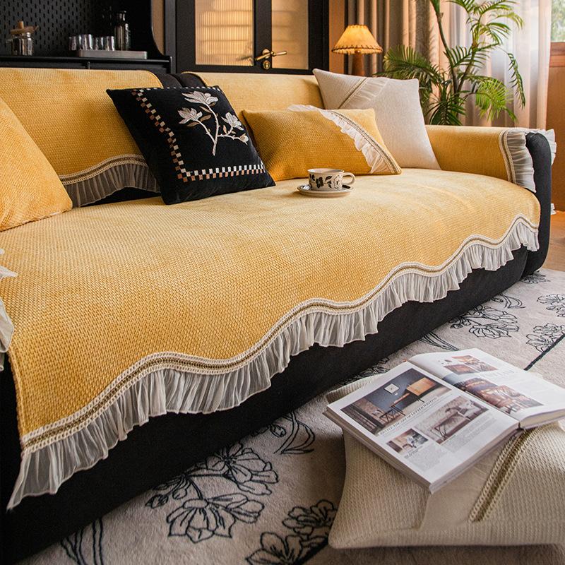 

Special-Shaped Sofa Cushion Is Universal In All Seasons, New Light Luxury, High-End Irregular Non-Slip Leather Sofa, Straight Row Special Seat Cushion 70*70cm