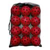 Professional 74MM Pickleball Plastic 40 Holes Competition Pickleball woth Black Mesh Bag Durable Sports Ball Training