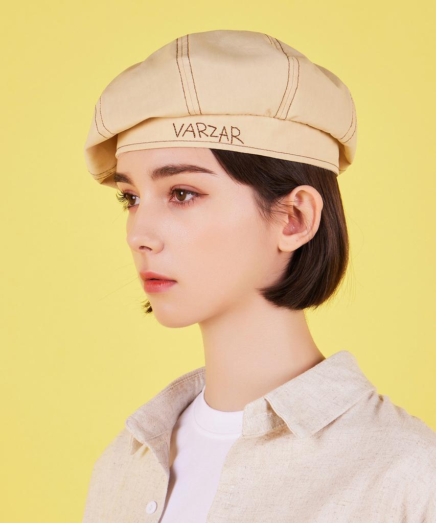 Bajal Scribble Point Beret Yellow
