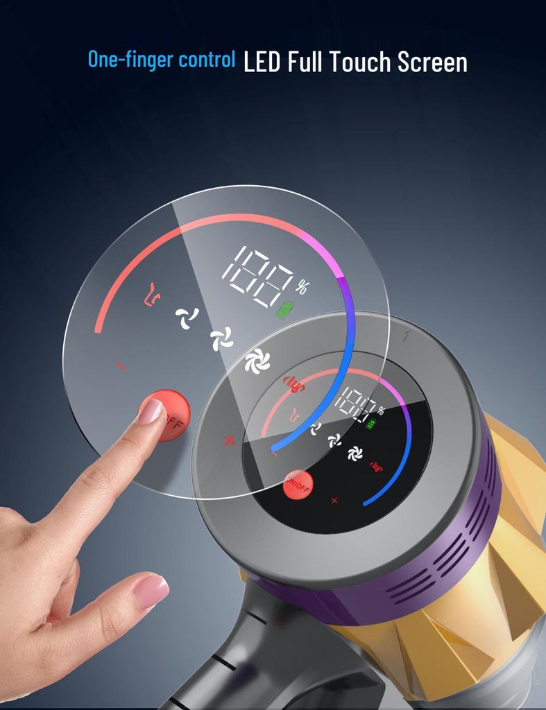 High-Power Brushless Handheld Vacuum Cleaner – 550W Multi-Function with Strong Suction for Home and Pet Hair Removal