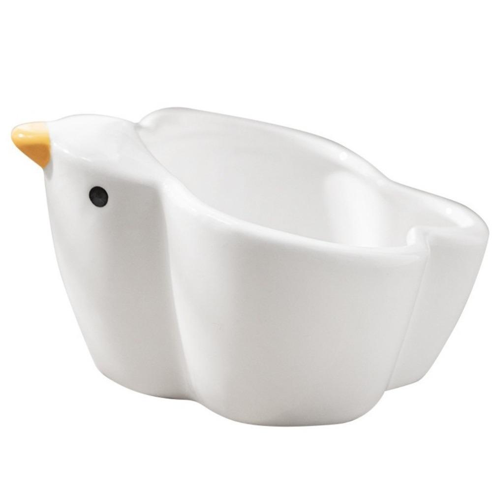 Anti-Tip Ceramic Pet Bowl Large Capacity Parrot Water Bowl Feeding Cup  Pet Feeding белый
