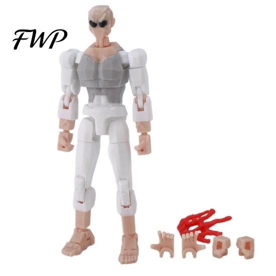 Collectible Posable Figure 3D Printed Action with Accessories Cartoon Character Model Movable Joints Decoration Gift for Animation Lovers Toy